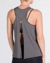 Nylon spandex fitness gym tops women sleeveless workout shirt